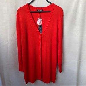 Cable & Gauge Cardigan Red